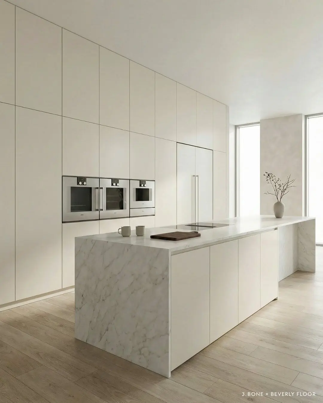 Kitchen remodel with white oak cabinetry in West Hollywood, CA